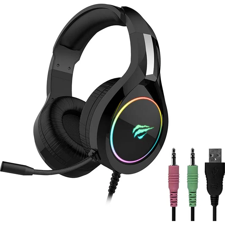 HAVIT Gamenote H2232D RGB USB Gaming Headset Eingebautes Mikrofon Kabelgebunden Schwarz – Bild 4
