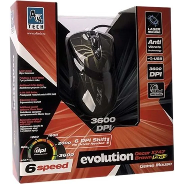 A4tech XL-747H Schnurgebundene USB Laser Gaming-Maus – Bild 2