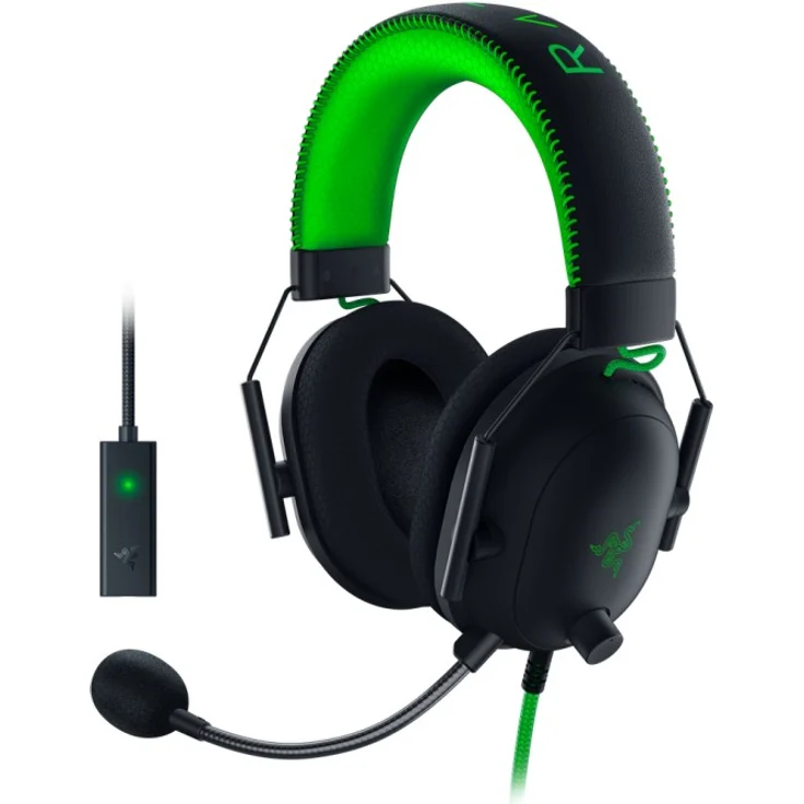 Razer BlackShark V2 mit USB Soundkarte - Kabelgebundenes Multiplattform-E-Sport-Headset mit USB-Soundkarte – Bild 1