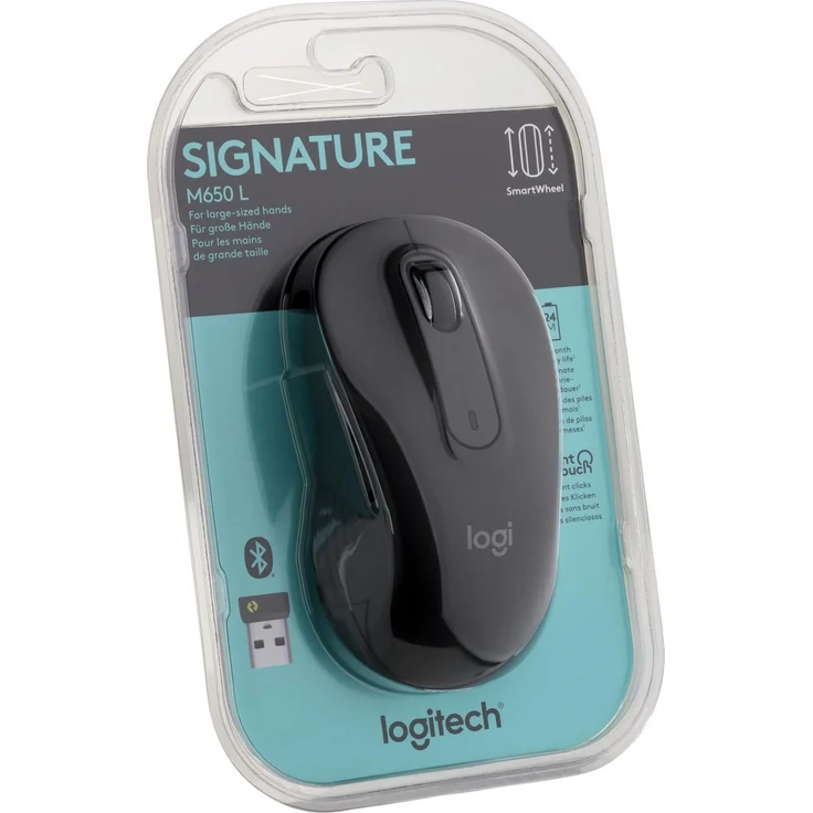 Logitech Signature M650 L Wireless Maus Bluetooth Windows macOS Chrome OS iPadOS – Bild 5