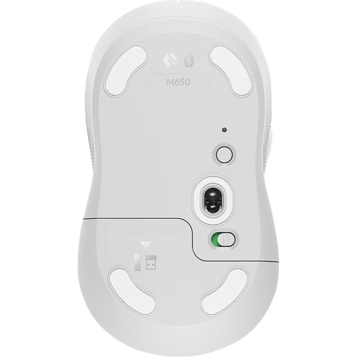 Logitech Signature M650 L - Maus - large size - Für Linkshänder - optisch - 5 Tasten - kabellos - Bluetooth, 2.4 GHz - Logitech Logi Bolt USB-Receiver - Off-White – Bild 3