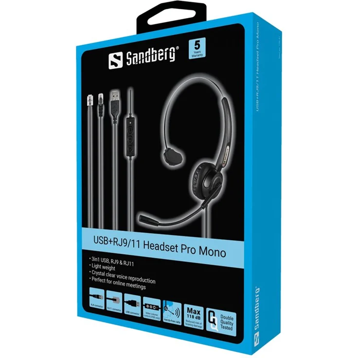 Sandberg USB+RJ9-11 Headset Pro Mono – Bild 3