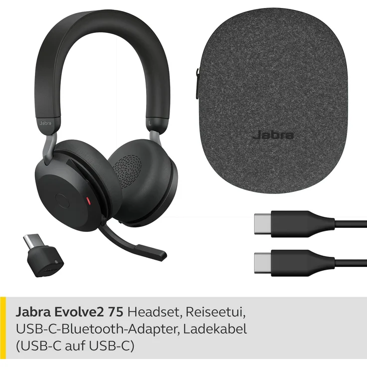 Jabra Evolve 2 75 Link380a On-Ear MS bluetooth – Bild 2