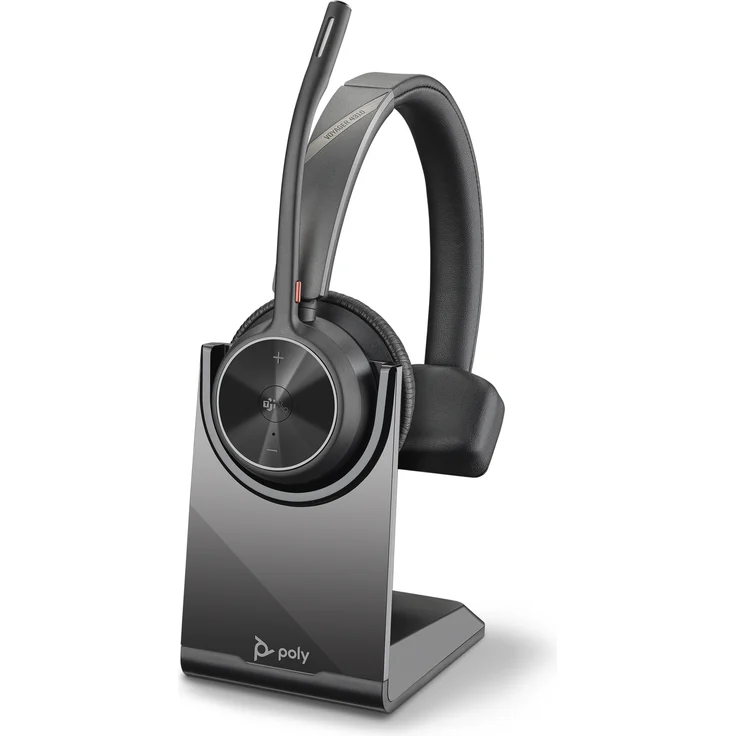 Poly BT Headset Voyager 4310 UC Mono USB-A Teams mit Stand – Bild 1