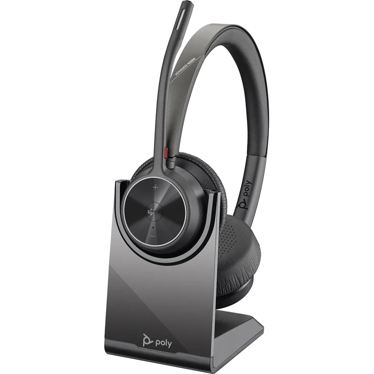 Poly BT Headset Voyager 4320 UC Stereo USB-C Teams mit Stand – Bild 2