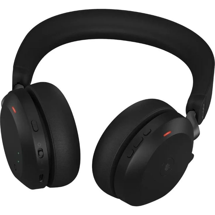 Jabra Evolve2 75 Wireless PC Headset with 8-Microphone Technology - Dual Foam Stereo Headphones with Advanced Active Noise Cancellation, USB-A Bluetooth Adapter and MS Teams-compatibility - Black – Bild 4