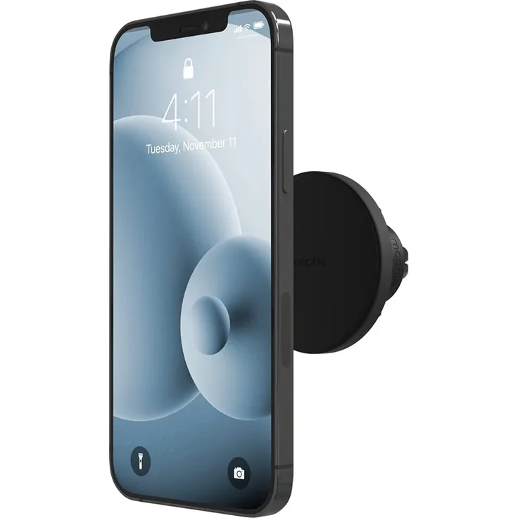 Zagg Mophie Snap Vent Mount - Magnetische Autohalterung kompatibel mit jedem Smartphone - für iPhone, Google Pixel, Samsung Galaxy, Qi-fähige Geräte - Schwarz, 409907632