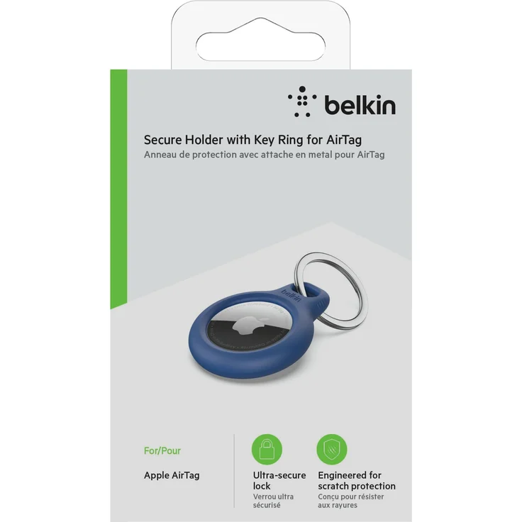 Belkin F8W973 Secure Holder mit Schlüsselanhänger, geeignet für Apple AirTag, blau (F8W973btBLU) – Bild 5