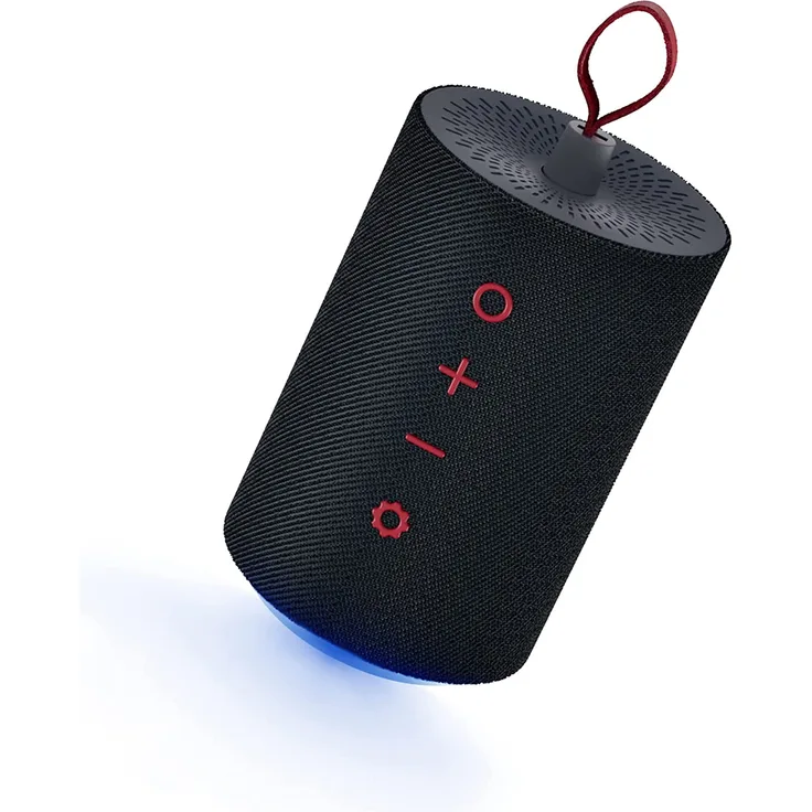 Leicke DJ Roxxx Ninja Night Light, Bluetooth-Lautsprecher mit RGB-Licht, schwarz