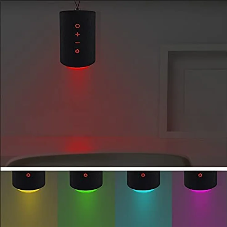 Leicke DJ Roxxx Ninja Night Light, Bluetooth-Lautsprecher mit RGB-Licht, schwarz – Bild 5