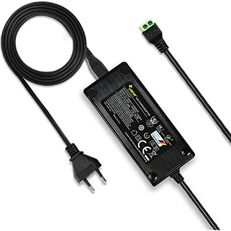 LEICKE LED Netzteil 60 W, 12 V, 5 A, Adapter Transformator, Konstantstromversorgung, Ladegerät, Trafo für LED hochwertige Ausrüstungen, LED Stripes Streifen Lichtband Lichterkette RGB Leiste