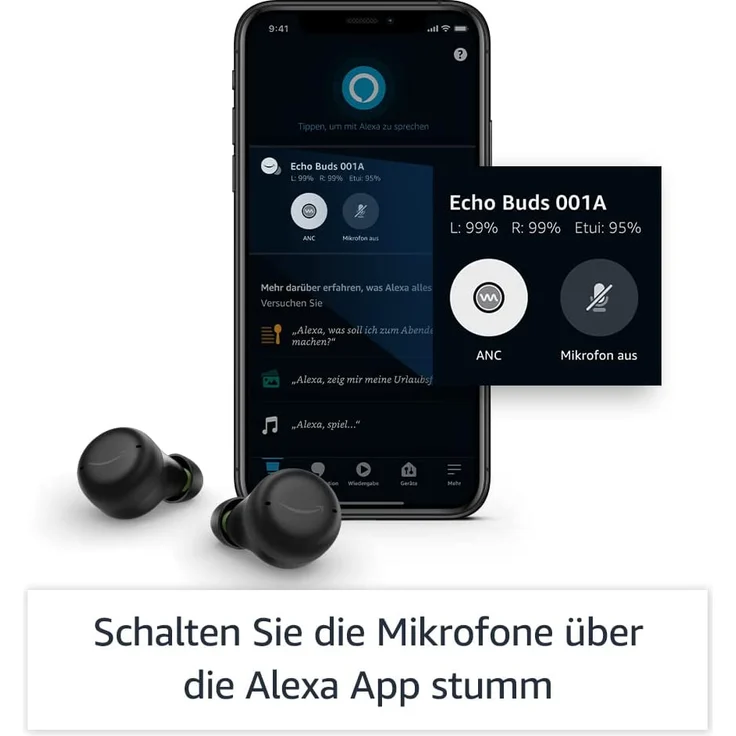 Amazon Echo Buds (2. Gen) (B085WV3FZM) True Wireless In-Ear-Kopfhörer, Amazon Alexa, weiß – Bild 6