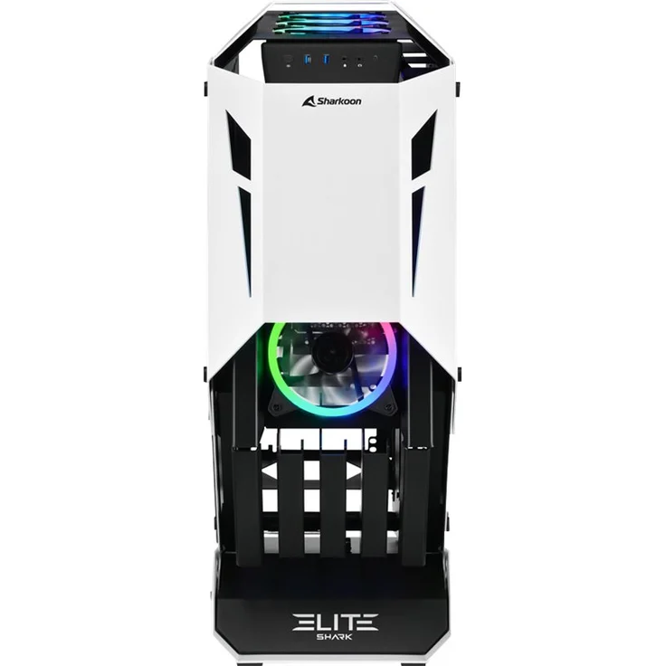Sharkoon ELITE SHARK CA700 Tower Schwarz, Weiß – Bild 2