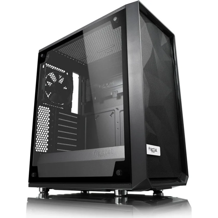 Fractal Design Meshify C – TG Midi Tower Schwarz, Transparent (FD-CA-MESH-C-BKO-TGL) – Bild 1