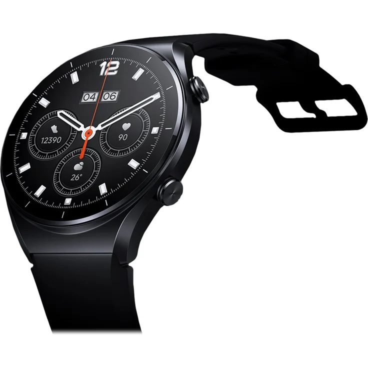 Xiaomi Watch S1 Smartwatch GPS, Unisex, 46,5 mm, Edelstahlgehäuse in Schwarz, schwarzes Fluorkautschukarmband + schwarzes Lederarmband – Bild 11