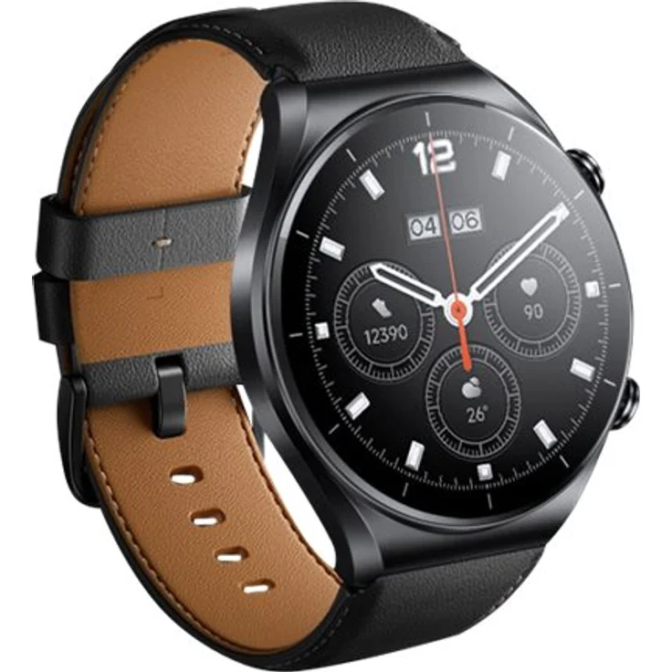 Xiaomi Watch S1 Smartwatch GPS, Unisex, 46,5 mm, Edelstahlgehäuse in Schwarz, schwarzes Fluorkautschukarmband + schwarzes Lederarmband – Bild 12