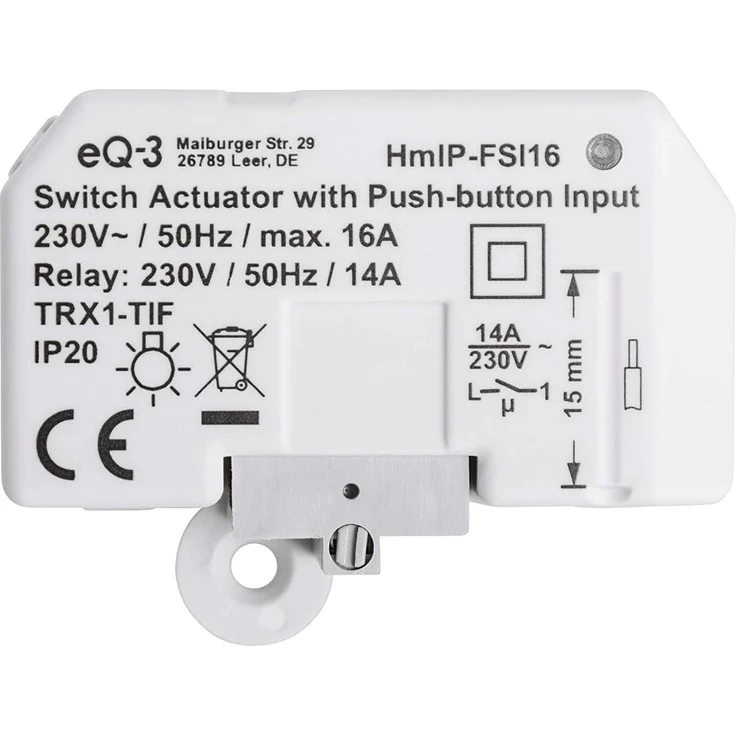 Homematic IP Schaltaktor mit Tastereingang (16 A) – Unterputz (HmIP-FSI16) – Bild 1