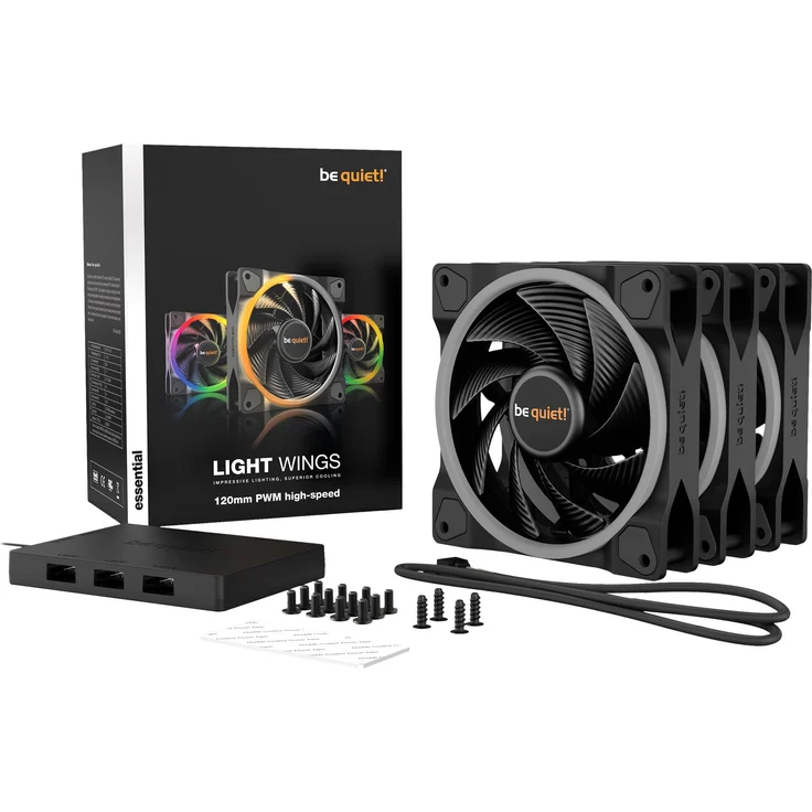 be quiet! Light Wings, 120mm PWM high-speed Triple-Pack, Gehäuselüfter - Preisvergleich – Bild 2