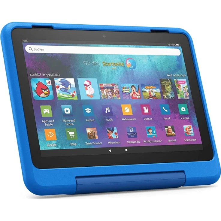 Amazon Fire HD 8 KFONWI - Kids Pro Edition (2020), HD-Auflösung 8 Zoll, ohne Werbung, WLAN-Tablet, Quad-Core, 2 GB RAM, 32 GB Speicher, Fire OS, Blau (53-026040)