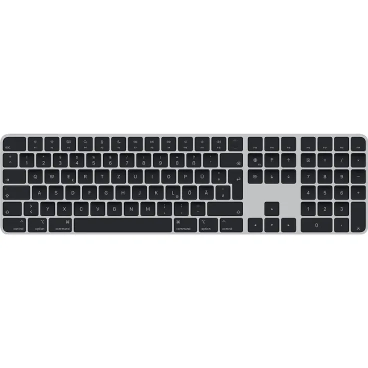 Apple Magic Keyboard mit Touch ID und Ziffernblock für Mac mit Apple Chip, schwarz/silber, Deutsch QWERTZ (MMMR3D/A)