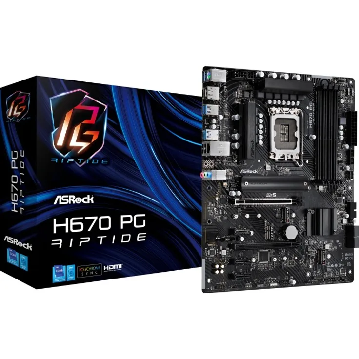 Asrock H670 PG Riptide Intel H670 LGA 1700 ATX (90-MXBHC0-A0UAYZ)