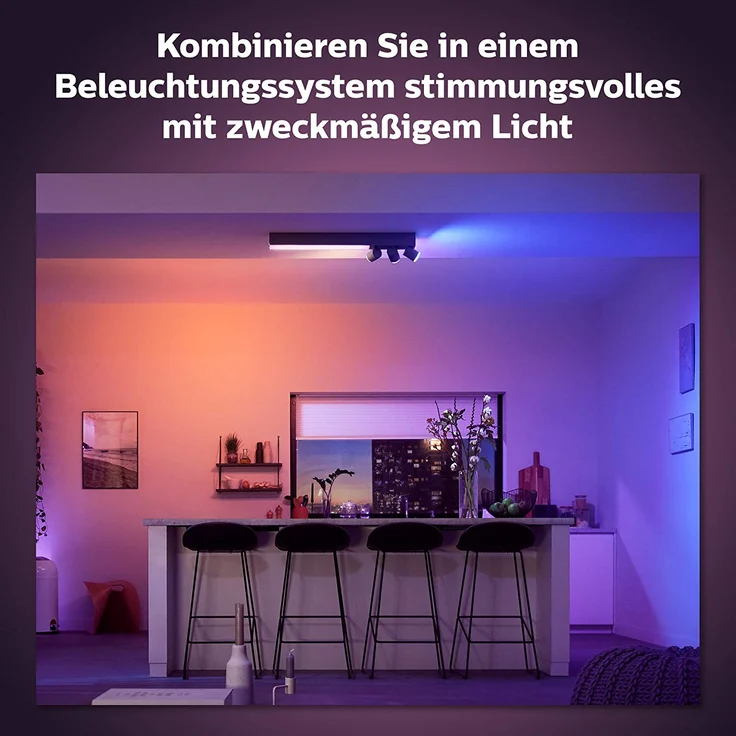 Philips Hue White & Color Ambiance Centris LED 3-er Spotleuchte, dimmbar, 16 Mio. Farben, steuerbar via App / Bluetooth, kompatibel mit Amazon Alexa (Echo, Echo Dot), weiß – Bild 5