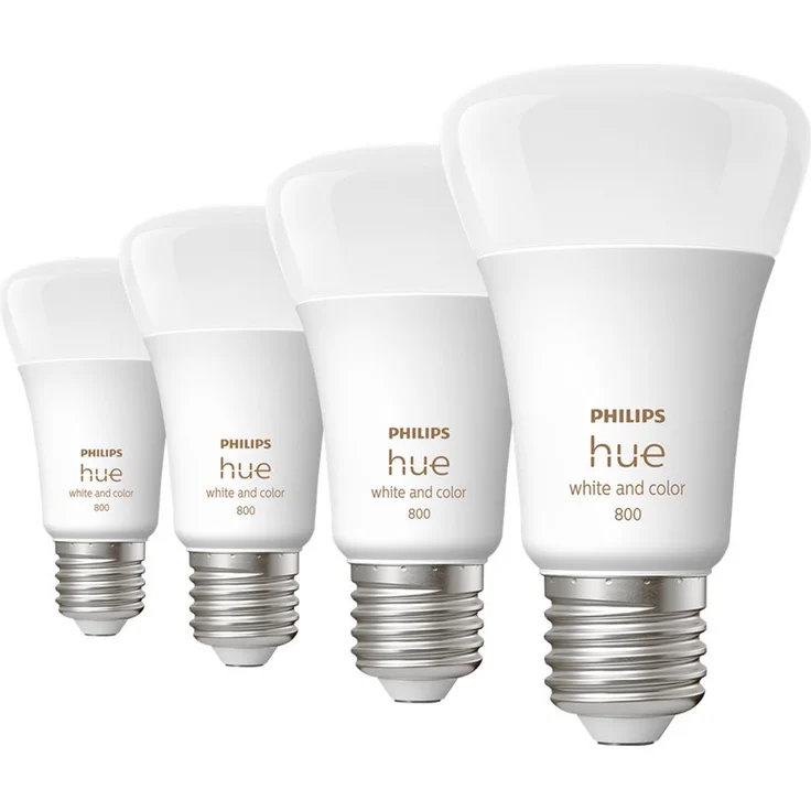 Philips Hue White & Color Ambiance E27 LED Lampen 4-er Pack, dimmbar, 16 Mio. Farben, steuerbar via App, kompatibel mit Amazon Alexa (Echo, Echo Dot), Apple HomeKit, Google Assistant – Bild 10