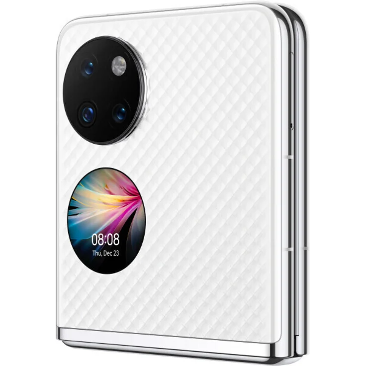 Huawei P50 Pocket Smartphone 17,53cm (6,9 Zoll) OLED-Display, 256GB interner Speicher, 8GB RAM, Dual-SIM, EMUI 12, Weiß – Bild 5