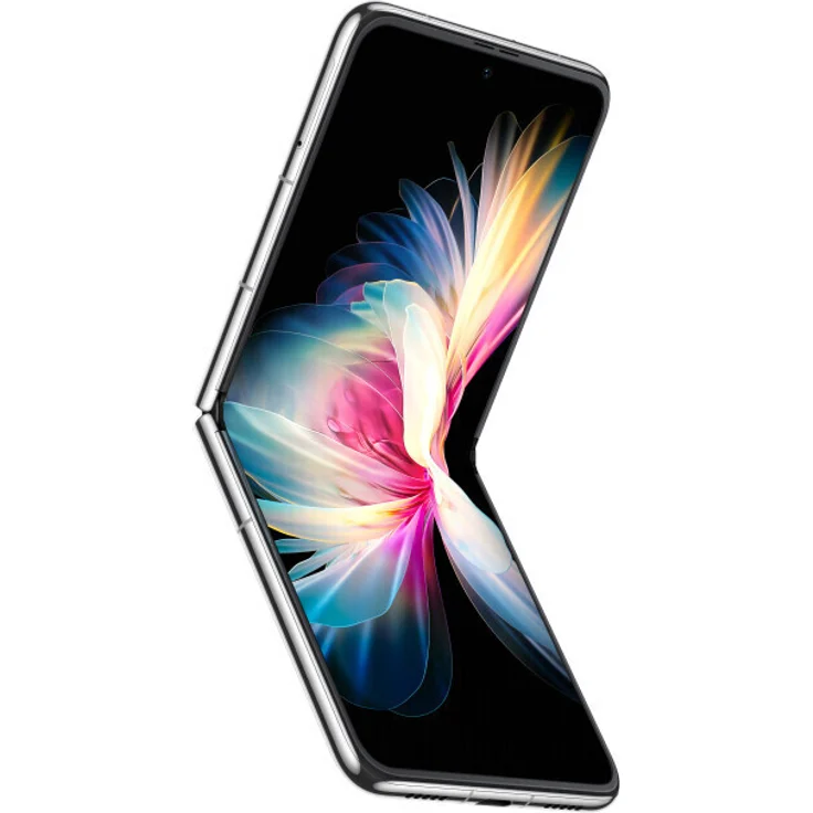 Huawei P50 Pocket Smartphone 17,53cm (6,9 Zoll) OLED-Display, 256GB interner Speicher, 8GB RAM, Dual-SIM, EMUI 12, Weiß – Bild 2