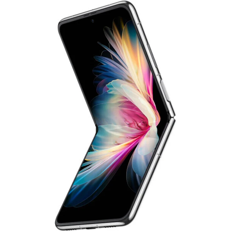 Huawei P50 Pocket Smartphone 17,53cm (6,9 Zoll) OLED-Display, 256GB interner Speicher, 8GB RAM, Dual-SIM, EMUI 12, Weiß – Bild 3