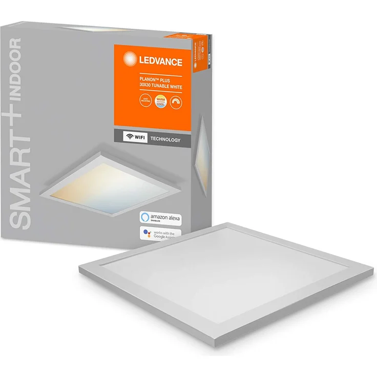 LEDVANCE SMART+ PLANON PLUS Tunable White Smarte LED Panel Leuchte mit WiFi Technologie für Innen, Lichtfarbe änderbar (3000-6500K), 450mm x 450mm, Kompatibel mit Google und Alexa Voice Control – Bild 1