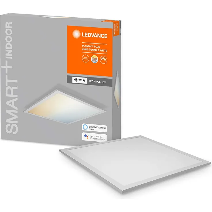 LEDVANCE SMART+ PLANON PLUS Tunable White Smarte LED Panel Leuchte mit WiFi Technologie für Innen, Lichtfarbe änderbar (3000-6500K), 600mm x 300mm, Kompatibel mit Google und Alexa Voice Control