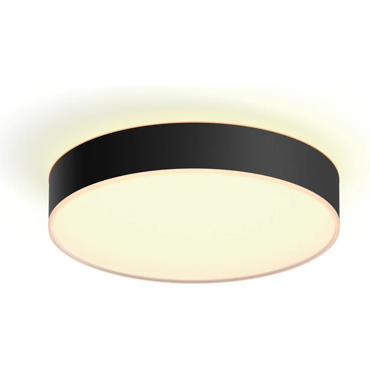 Philips Hue White Ambiance Enrave Deckenleuchte M schwarz 2400lm inkl. Dimmschalter – Bild 2