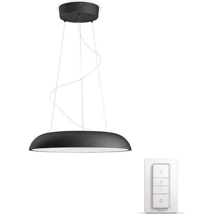 Philips Hue Amaze Bluetooth LED Pendelleuchte 3000lm inkl. Dimmschalter - Schwarz – Bild 1