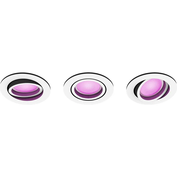 Philips Lighting Hue LED-Deckenstrahler Hue White & Color Ambiance Centura Einbauspot 3 flg. weiß 3x350lm GU10 17.1W – Bild 3