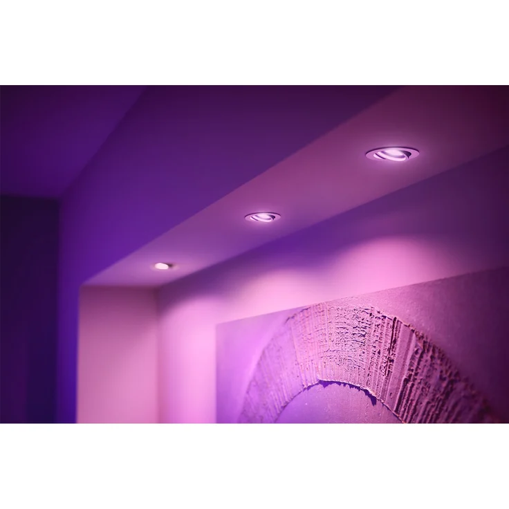 Philips Lighting Hue LED-Deckenstrahler Hue White & Color Ambiance Centura Einbauspot 3 flg. weiß 3x350lm GU10 17.1W – Bild 7