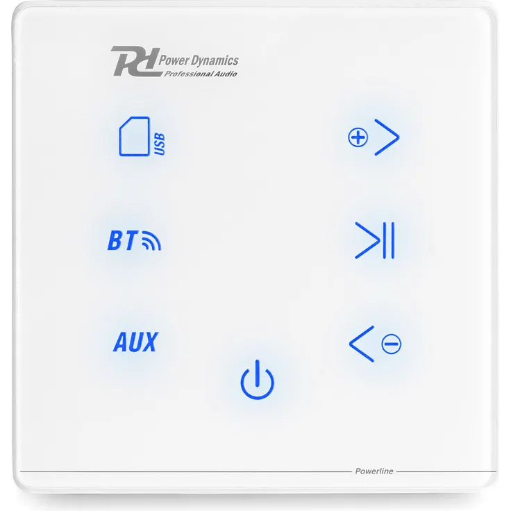 Power Dynamics Powerline A50W In-Wall Audio Verstärker BT Weiß