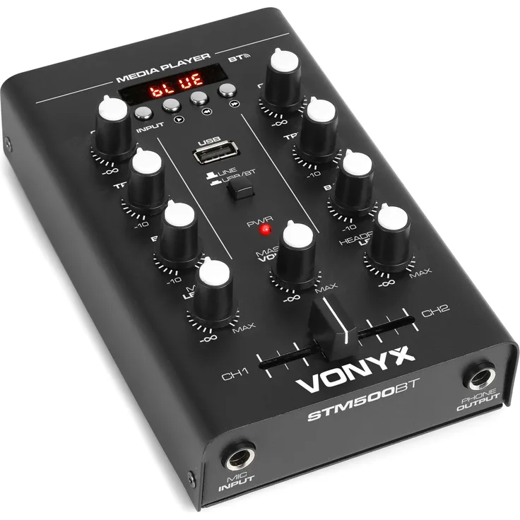 Vonyx STM500BT 2-Kanal-Mischpult USB-MP3-BT