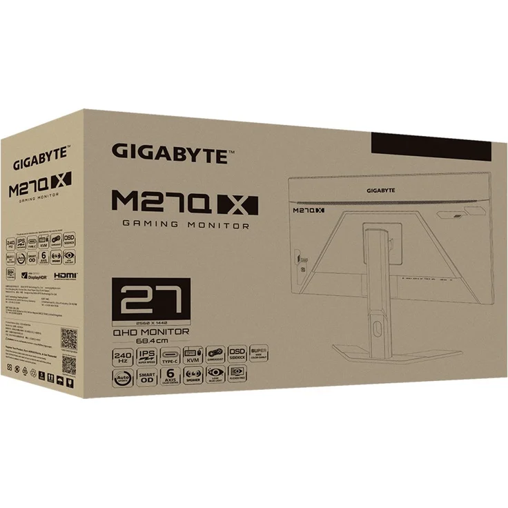 GIGABYTE M27Q X - 27 Zoll, QHD (2560 x 1440 Pixel), IPS-Panel, 240 Hz, 1 ms, 350 cd/m² (M27Q X) – Bild 6