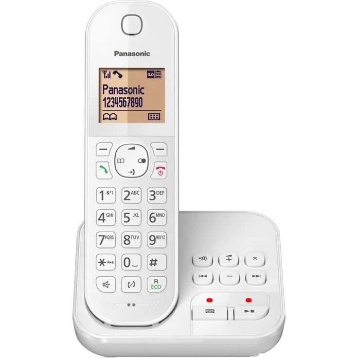 Panasonic KX-TGC420GW Schnurloses Telefon mit Anrufbeantworter, weiß – Bild 2