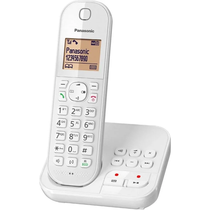 Panasonic KX-TGC420GW Schnurloses Telefon mit Anrufbeantworter, weiß – Bild 3