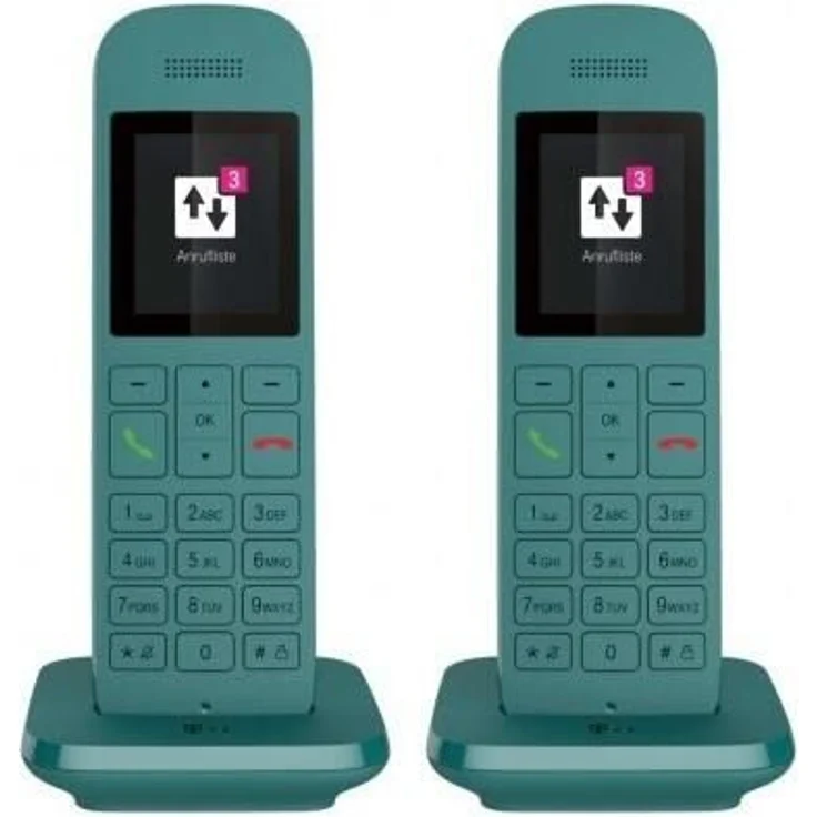 Telekom Speedphone 12 Duo, Zusätzliches Mobilteil, DECT Telefon, petrol - Preisvergleich – Bild 1