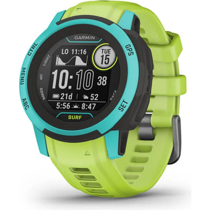 Garmin Instinct 2S Surf Edition Smartwatch GPS, Unisex, Polymergehäuse, Silikonarmband, Waikiki (010-02563-02) – Bild 2