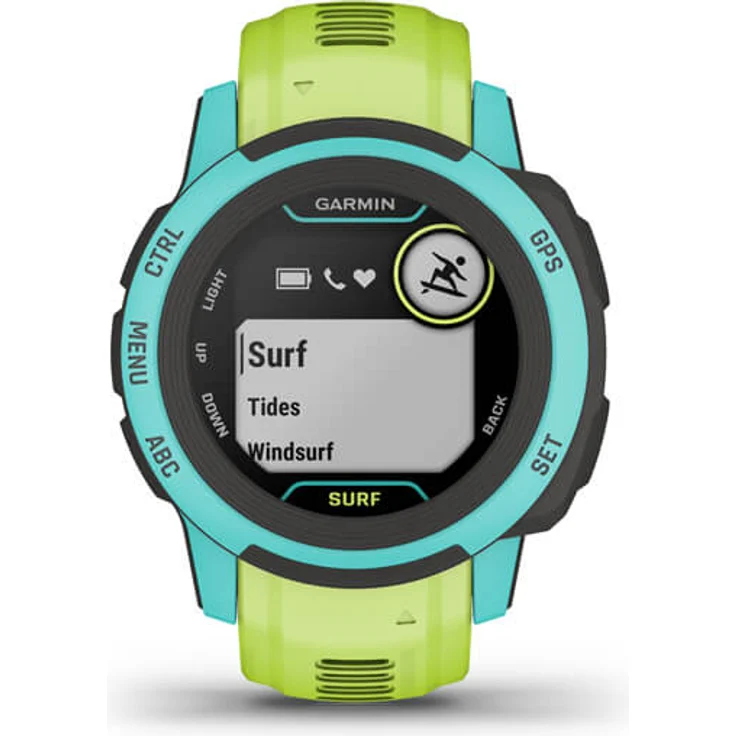 Garmin Instinct 2S Surf Edition Smartwatch GPS, Unisex, Polymergehäuse, Silikonarmband, Waikiki (010-02563-02) – Bild 3