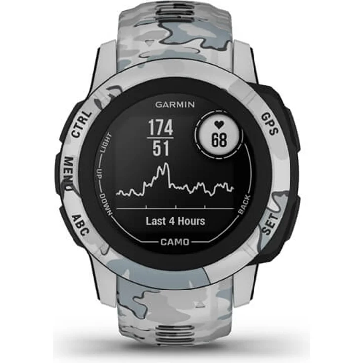 Garmin Instinct 2S Camo Edition Smartwatch GPS, Unisex, Polymergehäuse, Silikonarmband, Camouflage Grau (010-02563-03) – Bild 2
