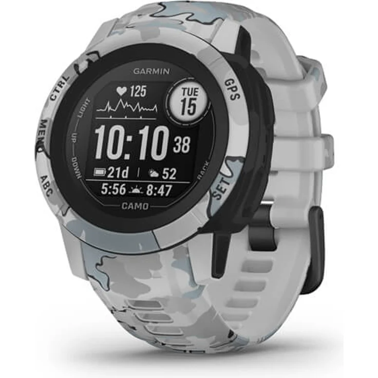 Garmin Instinct 2S Camo Edition Smartwatch GPS, Unisex, Polymergehäuse, Silikonarmband, Camouflage Grau (010-02563-03) – Bild 1