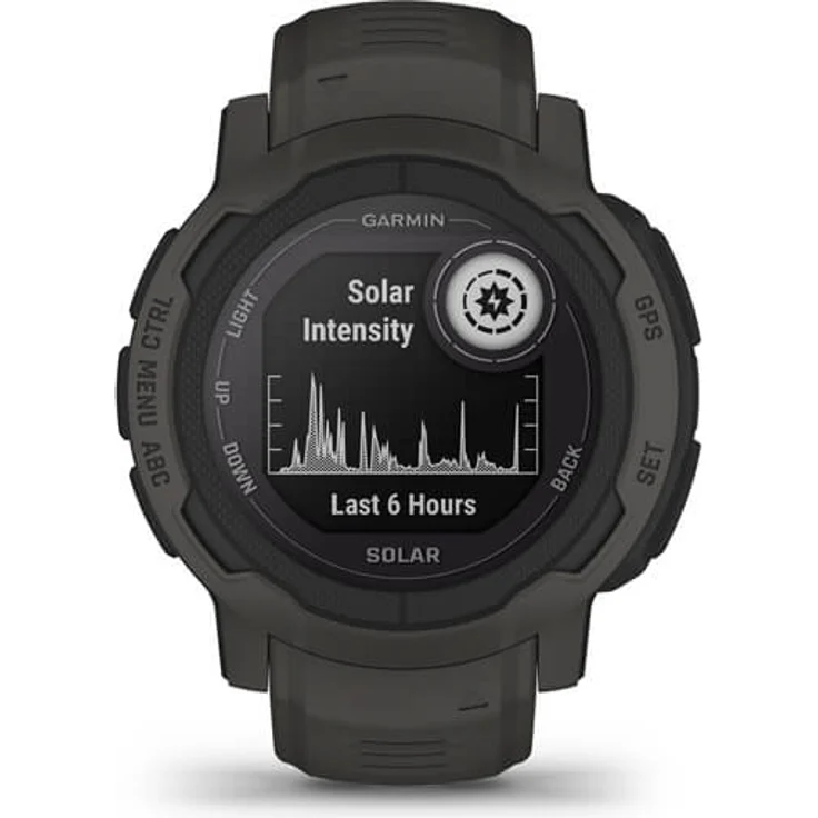Garmin Instinct 2 Solar Smartwatch GPS, Unisex, Polymergehäuse, Silikonarmband, Schiefergrau (010-02627-00) – Bild 2
