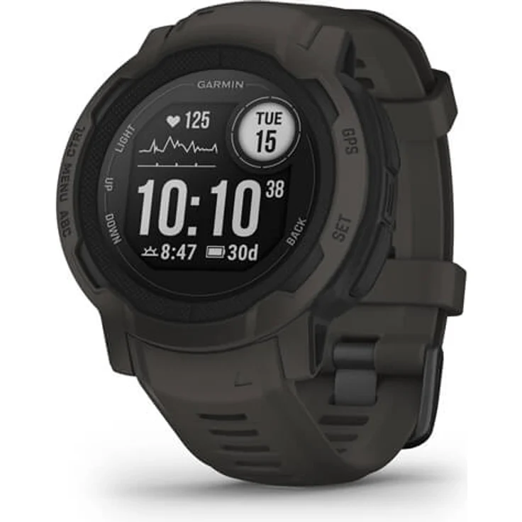 Garmin Instinct 2 Smartwatch GPS, Unisex, Polymergehäuse, Silikonarmband, Schiefergrau (010-02626-00) – Bild 1