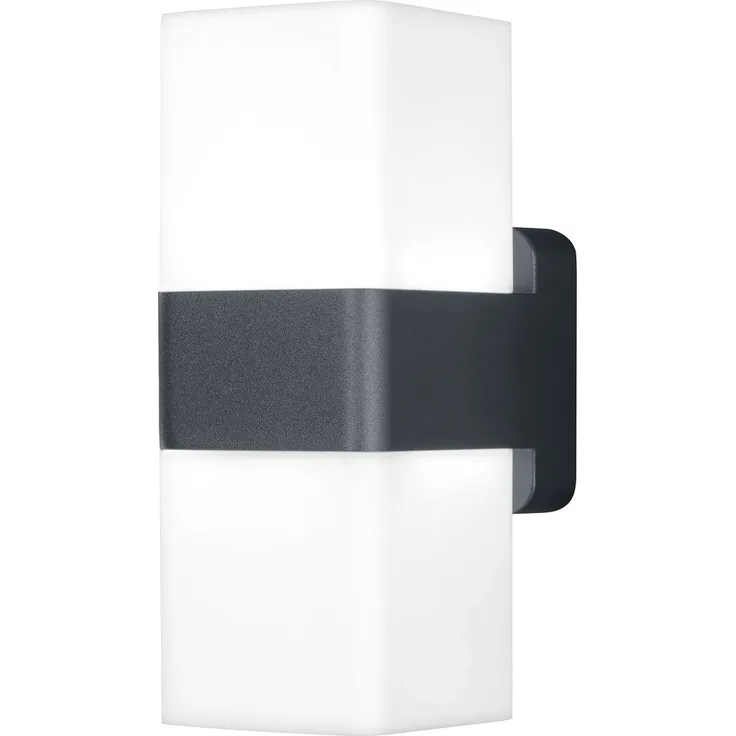 LEDVANCE SMART+ LED CUBE UPDOWN Wandleuchte RGBW WiFi 20,5 cm Aluminium Dunkelgrau, 478077