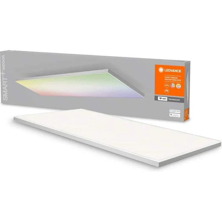 LEDVANCE SMART+ Smarte LED Deckenleuchte, Panel für Innen mit WiFi Technologie, Lichtfarbe änderbar (3000K-6500K), RGB-Farben änderbar, 1200mm x 300mm, Kompatibel mit Google und Alexa Voice Control – Bild 1